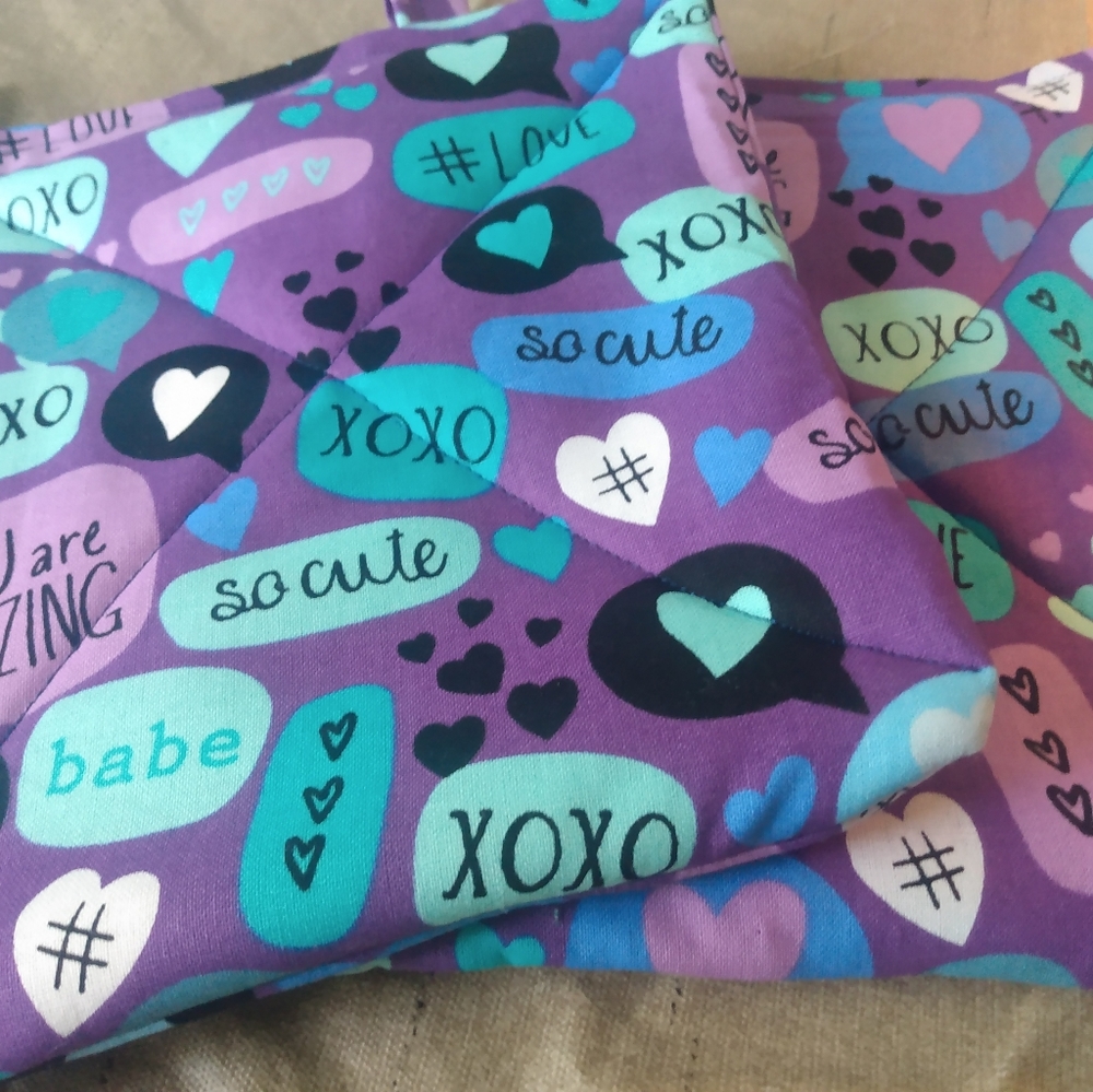 Emotional potholders set of 2